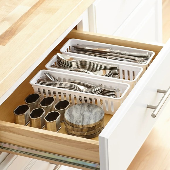 Utility  Drawer Baskets Set of 3 for Storage Narrow - Picture 1 of 5